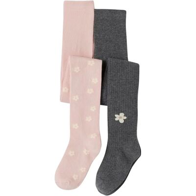 VERTBAUDET Conjunto de 2 collants florais para menina - Leotards VERTBAUDET Conjunto de 2 collants florais para menina - Leotards