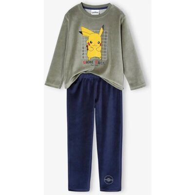 Pyjama en Velours Pokémon - Motif Pikachu - Coton-Polyester Pyjama en Velours Pokémon - Motif Pikachu - Coton-Polyester