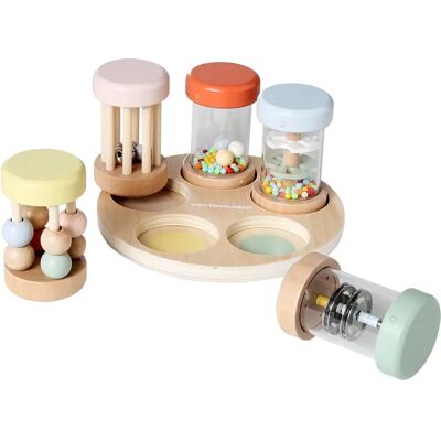 Set de Toupies pour Bébé VERTBAUDET - Bois, FSC, Sensoriel, Dès la Naissance Set de Toupies pour Bébé VERTBAUDET - Bois, FSC, Sensoriel, Dès la Naissance