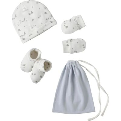 Vertbaudet Baby Set - Soft Knit, Hat, Mittens, Slippers, Pouch - Baby Gift Vertbaudet Baby Set - Soft Knit, Hat, Mittens, Slippers, Pouch - Baby Gift