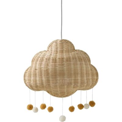 Vertbaudet Rattan Cloud Lampshade - Cloud-shaped, Open Top, Natural Warm Tone Vertbaudet Rattan Cloud Lampshade - Cloud-shaped, Open Top, Natural Warm Tone