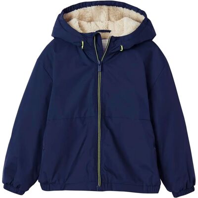 Vertbaudet Windbreaker Marine Blue - Sherpa-Lined Windbreaker for Boys Vertbaudet Windbreaker Marine Blue - Sherpa-Lined Windbreaker for Boys