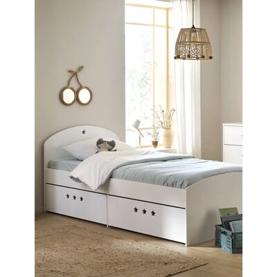 VERTBAUDET Cama infantil Sirius branca com gavetas VERTBAUDET Cama infantil Sirius branca com gavetas