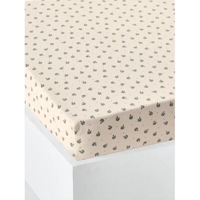 VERTBAUDET Recycled Cotton Retro Flower Fitted Sheet VERTBAUDET Recycled Cotton Retro Flower Fitted Sheet