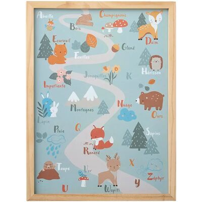 Vertbaudet Cadre Beige Green Forest & Poster - Ensemble Éducatif Vertbaudet Cadre Beige Green Forest & Poster - Ensemble Éducatif