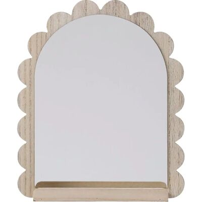VERTBAUDET Miroir festonné beige avec étagère VERTBAUDET Miroir festonné beige avec étagère