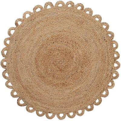Alfombra redonda de yute beige VERTBAUDET - FESTON 100cm Alfombra redonda de yute beige VERTBAUDET - FESTON 100cm