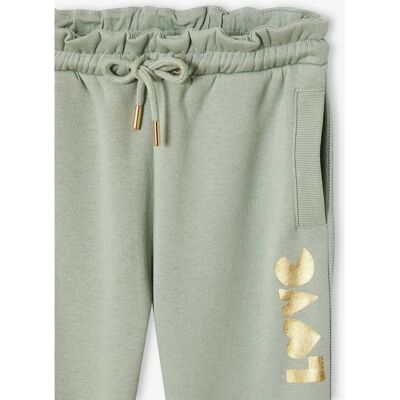VERTBAUDET Cotton Fleece Jogging Pants for Girls VERTBAUDET Cotton Fleece Jogging Pants for Girls