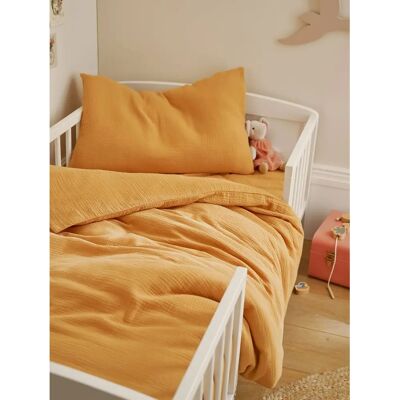 VERTBAUDET Conjunto bebé funda nórdica y funda de almohada algodón orgánico ocre VERTBAUDET Conjunto bebé funda nórdica y funda de almohada algodón orgánico ocre