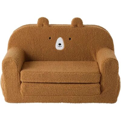 Sofá convertible de espuma y sherpa para niños - VERTBAUDET Sofá convertible de espuma y sherpa para niños - VERTBAUDET