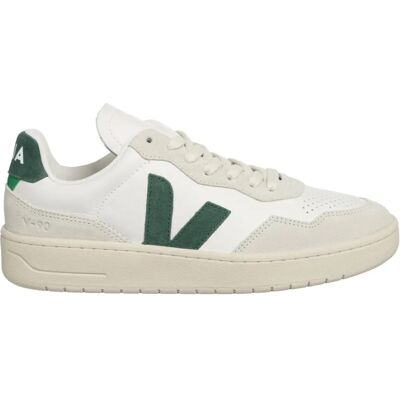 Scarpe Donna Veja V-90 - Pelle, Bianco, Verde - UK 6 Scarpe Donna Veja V-90 - Pelle, Bianco, Verde - UK 6