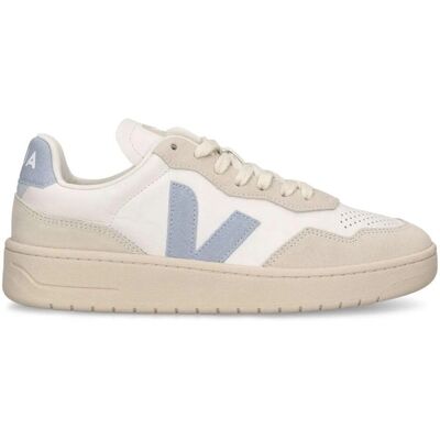 VEJA V-90 Baskets - Blanc et Bleu - Unisexe - Basse - Publicité VEJA V-90 Baskets - Blanc et Bleu - Unisexe - Basse - Publicité