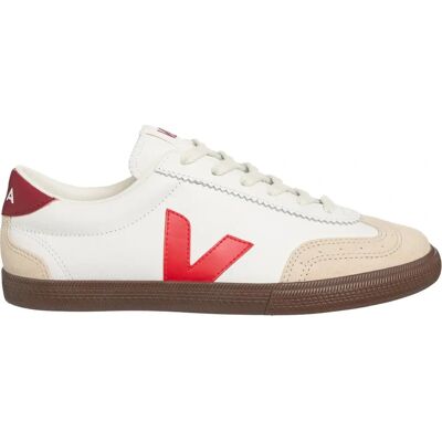 VEJA Damen Volley O.T Leder Weiß Pekin Bark Turnschuhe - Turnschuhe VEJA Damen Volley O.T Leder Weiß Pekin Bark Turnschuhe - Turnschuhe
