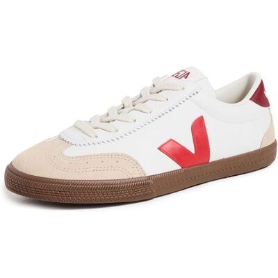 VEJA Women's Volley O.T Leather White Pekin Bark Trainers - Sneakers VEJA Women's Volley O.T Leather White Pekin Bark Trainers - Sneakers
