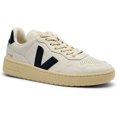 VEJA - V-90 - Białe/Navy Leather OT - Buty sportowe VEJA - V-90 - Białe/Navy Leather OT - Buty sportowe