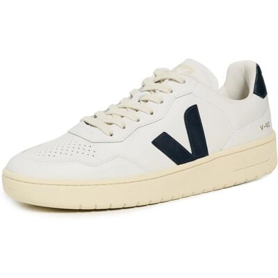 Veja V-90 Cuero Hombre Zapatillas Blanco/Navy UK 7 Veja V-90 Cuero Hombre Zapatillas Blanco/Navy UK 7