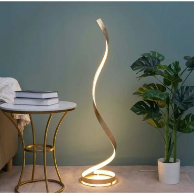 Lámpara de pie dorada Kosilum - LED, Curva elegante, 120cm Lámpara de pie dorada Kosilum - LED, Curva elegante, 120cm