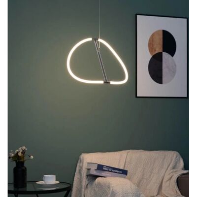 Kosilum Hängeleuchte - Verstellbar LED Warmweiß 3000K - Moderner Chrom Kosilum Hängeleuchte - Verstellbar LED Warmweiß 3000K - Moderner Chrom