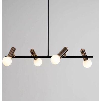 Kosilum Schwarz-Gold Hängeleuchte - Modern, Verstellbar, für Küche Kosilum Schwarz-Gold Hängeleuchte - Modern, Verstellbar, für Küche
