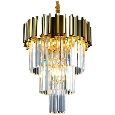 Kosilum Gold Kristall-Hängeleuchte - Hohe Deckenlampe Kosilum Gold Kristall-Hängeleuchte - Hohe Deckenlampe
