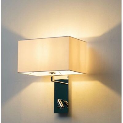 KOSILUM - Alva - Chrom - Weißer Schirm - Wandlampe KOSILUM - Alva - Chrom - Weißer Schirm - Wandlampe