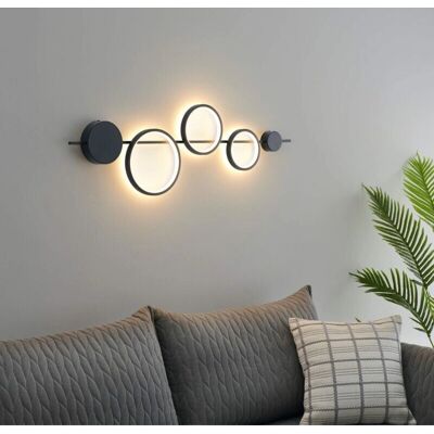 KOSILUM Applique Noire 106cm - Design Géométrique - Publicité KOSILUM Applique Noire 106cm - Design Géométrique - Publicité