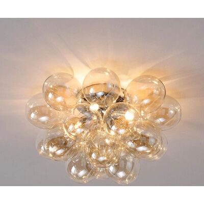 Kosilum Bartali - Lampe de plafond en verre et métal 40cm - Publicité Kosilum Bartali - Lampe de plafond en verre et métal 40cm - Publicité