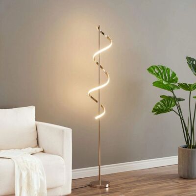 KOSILUM - Simaria - spirale dorée - 155 cm - lampe sur pied - Publicité KOSILUM - Simaria - spirale dorée - 155 cm - lampe sur pied - Publicité