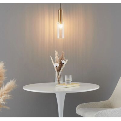 KOSILUM Poggio Lámpara colgante vintage con tubo de cristal - Luz KOSILUM Poggio Lámpara colgante vintage con tubo de cristal - Luz