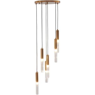 Lámpara colgante Kosilum - Cristal y Metal, 40cm, Estilo Artístico Lámpara colgante Kosilum - Cristal y Metal, 40cm, Estilo Artístico