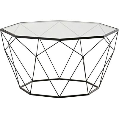 Maisons du Monde Table basse en métal noir et verre trempé - Table basse - Publicité Maisons du Monde Table basse en métal noir et verre trempé - Table basse - Publicité