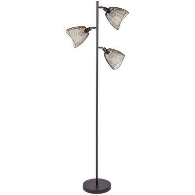 Lampadaire en métal noir et doré Maisons du Monde - 3 spots - 165 cm - Publicité Lampadaire en métal noir et doré Maisons du Monde - 3 spots - 165 cm - Publicité
