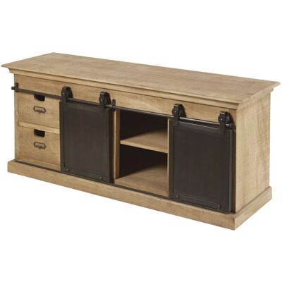 Maisons du Monde Mobile TV in Legno di Mango - Stile Industriale - 145x60x45cm Maisons du Monde Mobile TV in Legno di Mango - Stile Industriale - 145x60x45cm