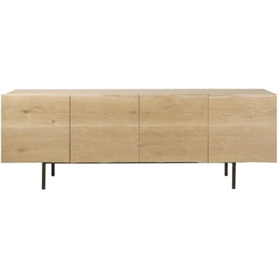 Maisons du Monde Credenza - Vitrina vintage de roble macizo - 4 puertas Maisons du Monde Credenza - Vitrina vintage de roble macizo - 4 puertas