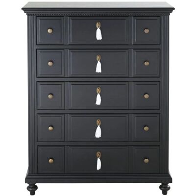 Maisons du Monde Cómoda negra de 5 cajones Maisons du Monde Cómoda negra de 5 cajones