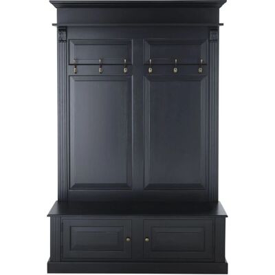 Mueble de Entrada Negro de Maisons du Monde - Madera FSC - 139x210x41cm Mueble de Entrada Negro de Maisons du Monde - Madera FSC - 139x210x41cm