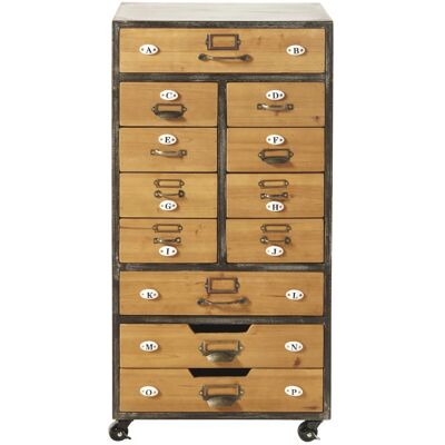 Maisons du Monde Harold Armoire de rangement - 12 tiroirs, sur roulettes, style industriel - Publicité Maisons du Monde Harold Armoire de rangement - 12 tiroirs, sur roulettes, style industriel - Publicité
