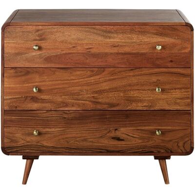 Maisons du Monde Cómoda de madera de acacia maciza 3 cajones - Cómoda Maisons du Monde Cómoda de madera de acacia maciza 3 cajones - Cómoda