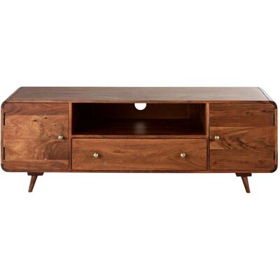 Maisons du Monde Mueble TV compacto con 2 puertas y 1 cajón Maisons du Monde Mueble TV compacto con 2 puertas y 1 cajón