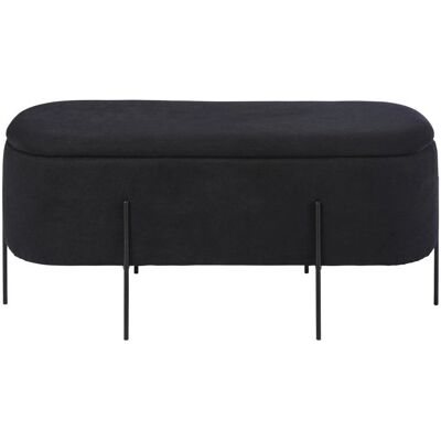 Maisons du Monde Banc de rangement noir 88x40.5x34cm - Storage Bench - Publicité Maisons du Monde Banc de rangement noir 88x40.5x34cm - Storage Bench - Publicité