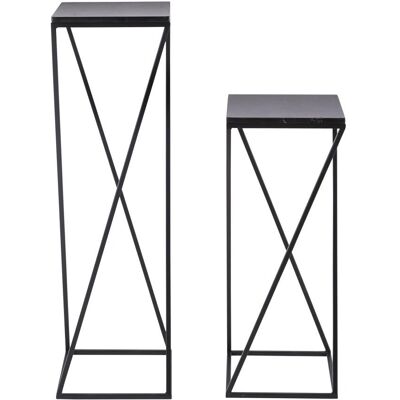 Tavolini in marmo e metallo nero di Maisons du Monde - Tavolini Tavolini in marmo e metallo nero di Maisons du Monde - Tavolini