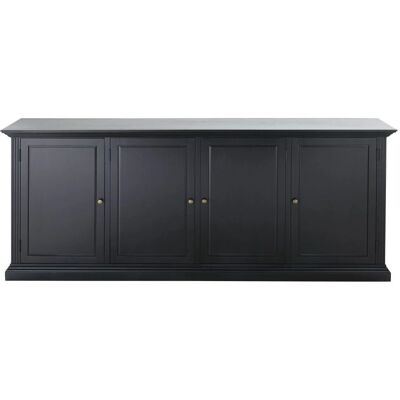 Buffet noir Maisons du Monde avec 4 portes - Publicité Buffet noir Maisons du Monde avec 4 portes - Publicité