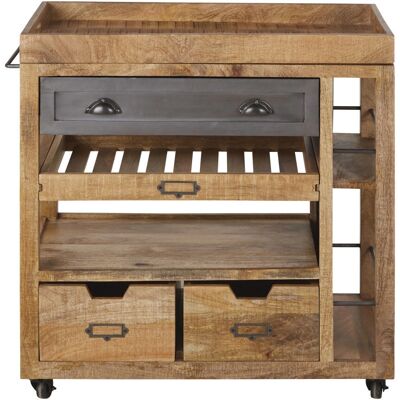Maisons du Monde Carrello cucina in mango - 84.5x85x43cm Maisons du Monde Carrello cucina in mango - 84.5x85x43cm