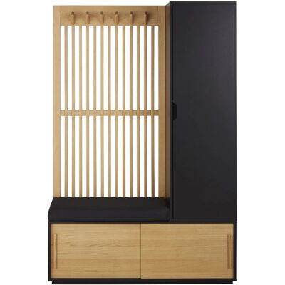 Armoire en frêne à 3 portes - Mobilier de rangement moderne - Publicité Armoire en frêne à 3 portes - Mobilier de rangement moderne - Publicité