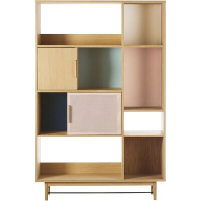 Maisons du Monde Bibliothèque à 2 Portes et Compartiments Colorés - Étagère - Publicité Maisons du Monde Bibliothèque à 2 Portes et Compartiments Colorés - Étagère - Publicité