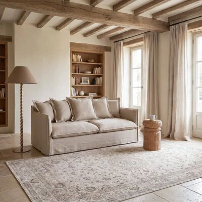 Maisons du Monde - Jacquard Oriental Rug - Beige - Rug Maisons du Monde - Jacquard Oriental Rug - Beige - Rug