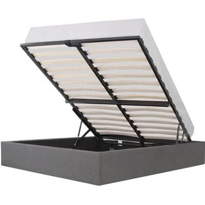 Unknown lit plateforme 140x190 rangement gris clair - Lit - Publicité Unknown lit plateforme 140x190 rangement gris clair - Lit - Publicité