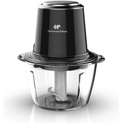 Hachoir Mini Continental Edison CEMH01 - 350W, Bol en verre, Noir Hachoir Mini Continental Edison CEMH01 - 350W, Bol en verre, Noir