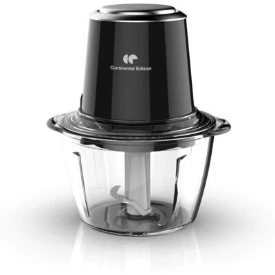 Hachoir Mini Continental Edison CEMH01 - 350W, Bol en verre, Noir - Publicité Hachoir Mini Continental Edison CEMH01 - 350W, Bol en verre, Noir - Publicité