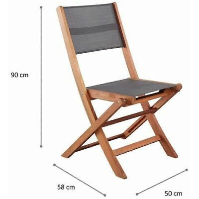 FSC Akazien Gartenstühle Set - Grau - Gartenstühle FSC Akazien Gartenstühle Set - Grau - Gartenstühle